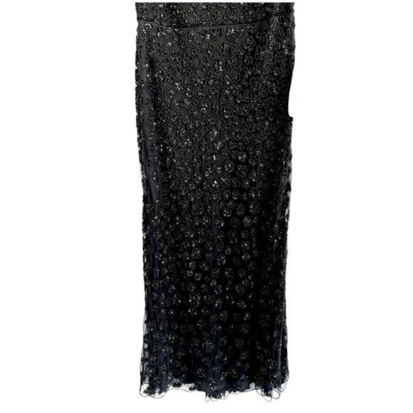 Mac Duggal $598 Black Beaded Embellished Long Maxi Dress Formal Gown 12 NEW - Picture 8 of 10